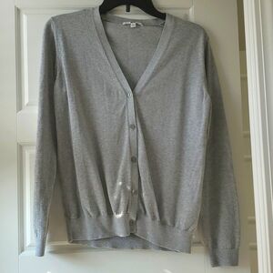 Uniqlo Front-Button Cardigan in Heather Gray (L)